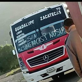 sin cubrebocas no te subo ruteros zacatecas