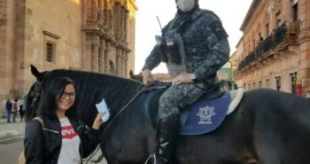 Unidad de policía montada y canina se suman a operativo de "Buen Fin.