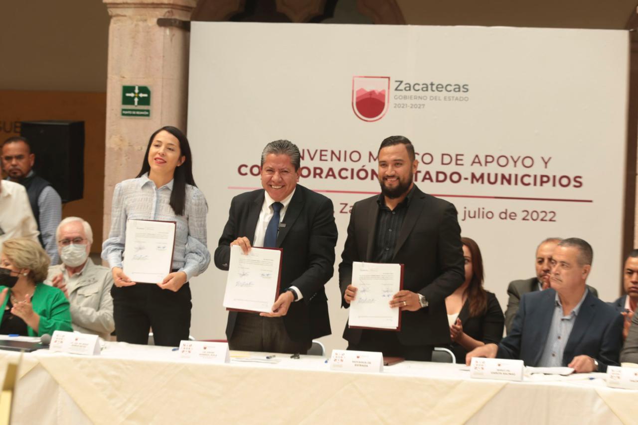 Firma Gobernador David Monreal Ávila convenio con municipios a favor de ...